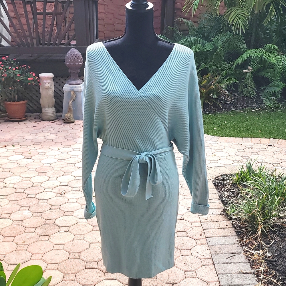 Sweater Dress Teal Large